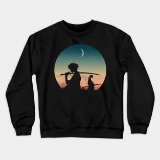 Samurais under the moon Crewneck Sweatshirt